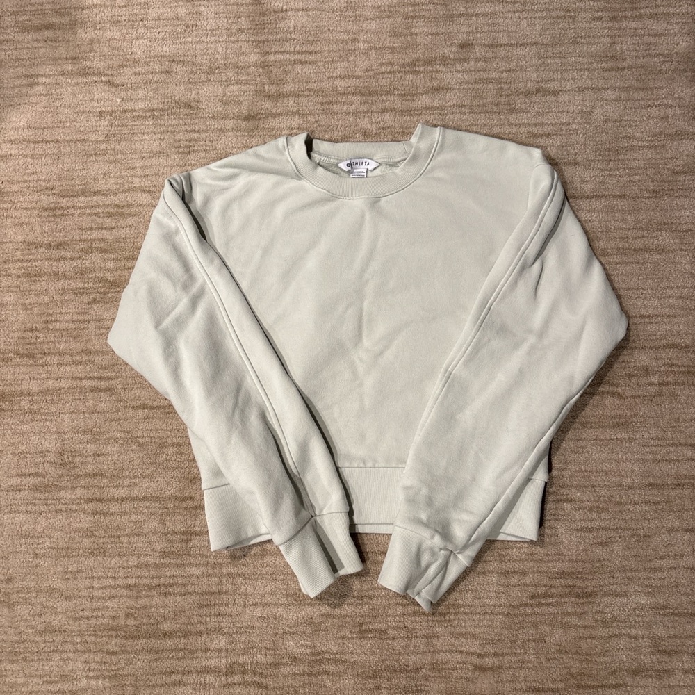 Athleta Light Gray Crewneck Sweatshirt